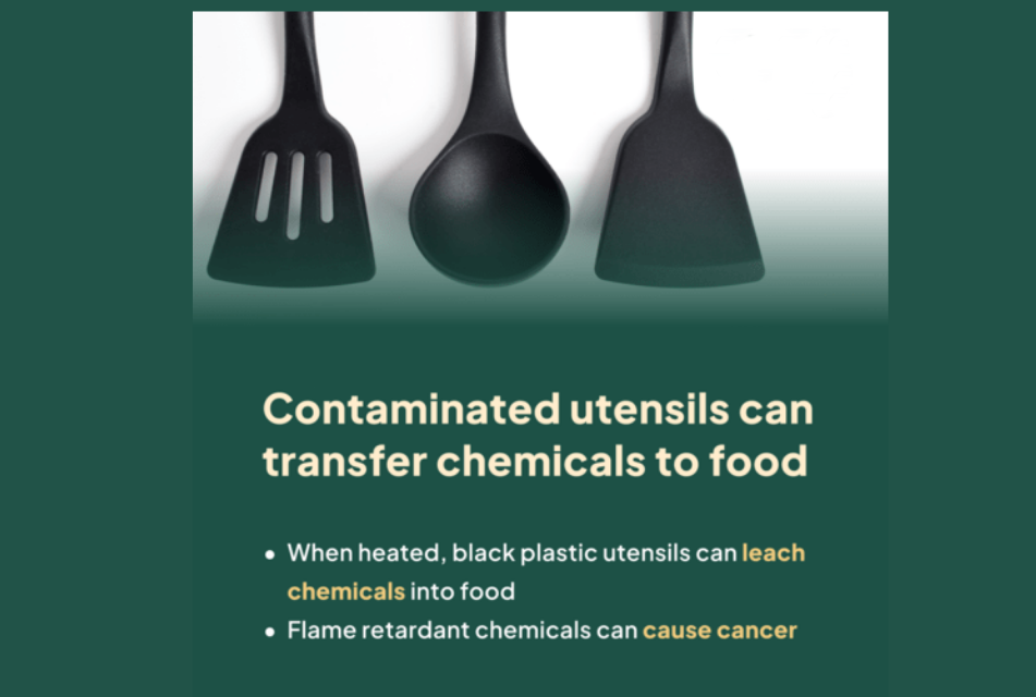 Black Plastic Kitchen Utensils Linked to Harmful Chemicals