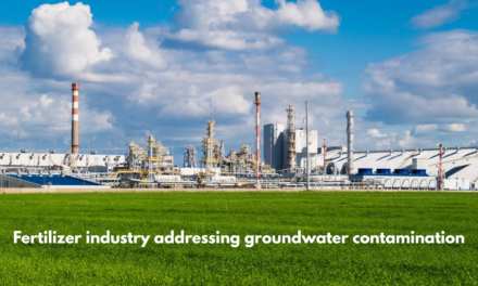 How is the fertilizer industry addressing groundwater contamination?