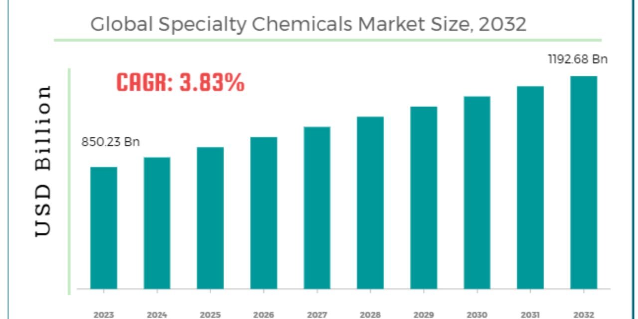 How does the specialty chemicals market compare to the broader chemicals market in terms of growth potential?