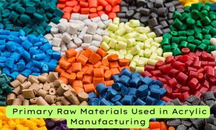 What are the primary raw materials used in acrylic manufacturing?